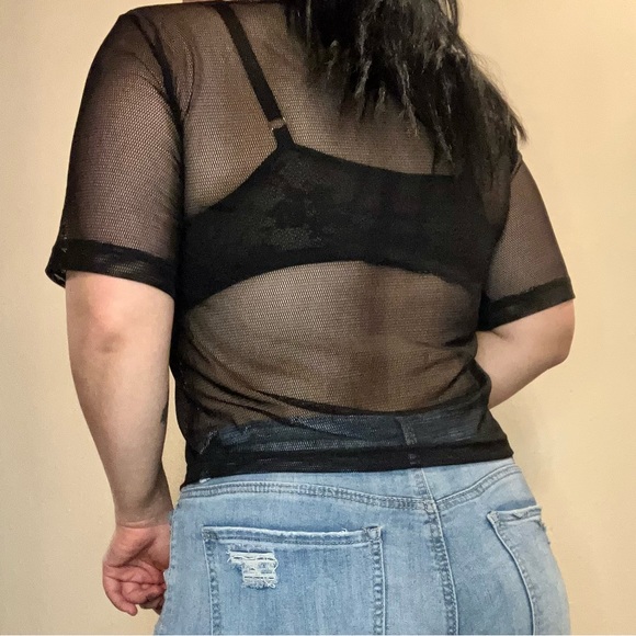 BeBe Mesh short sleeve top - Picture 4 of 4